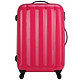LATIT 全PC旅行行李箱 拉杆箱 女 24寸 万向轮 桃红色