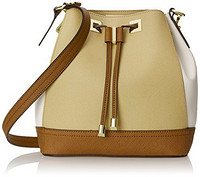 Calvin Klein  Small Saffiano Drawstring Shoulder Bag女款纯皮挎包