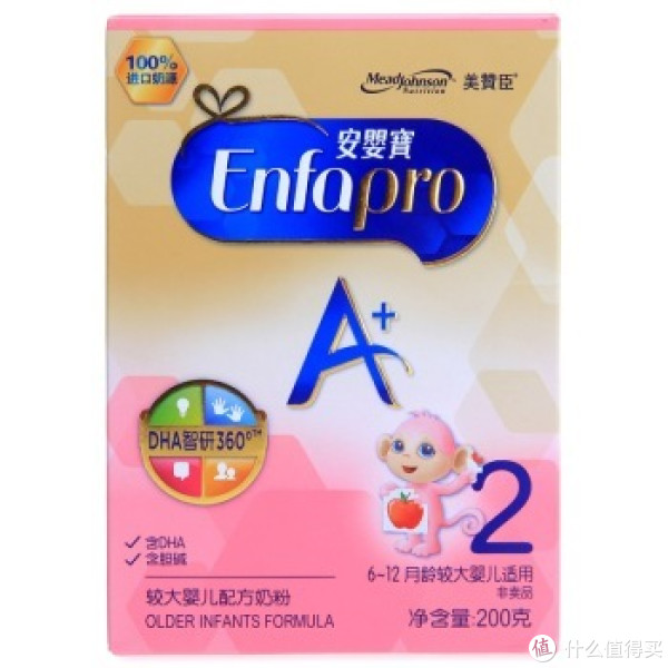 Mead Johnson 美赞臣 安婴宝A+ 较大婴儿配方奶粉 2段 200g