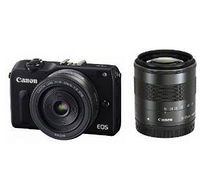 Canon 佳能 EOS-M2 EF-M18-55mm+EF-M22mm双镜头套机 送转接环