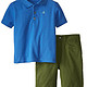 Calvin Klein Jean Blue Polo  男童短袖两件套