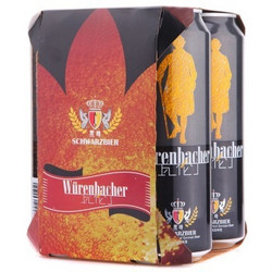 Wurenbacher 瓦伦丁 黑啤 （500ml*4瓶）