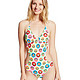 PAUL FRANK 大嘴猴 Circles and Stripes Monokini 女士连身泳衣