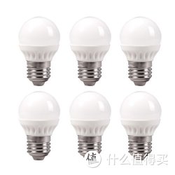 汉庭照明 LED光源G45球泡E27 5W正白光 6000K六只装