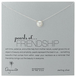 Dogeared &quot;Pearls of . . . Friendship&quot; Freshwater 女士珍珠吊坠银质项链 18英寸