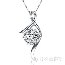 珂兰钻石 雪花舞绫 18K金钻石吊坠 10分IJ SI KLPW024276赠送S925银链