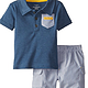 Calvin Klein Blue Polo with Cargo Shorts 男童两件套