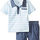 Calvin Klein 1-2岁男baby 夏季polo套装