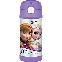 新补货：Disney 迪士尼 THERMOS FUNtainer 儿童吸管杯 350ml 冰雪奇缘