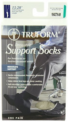 Truform 男式静脉曲张袜 15-2mmHg压力级 棕褐色M码 两双装