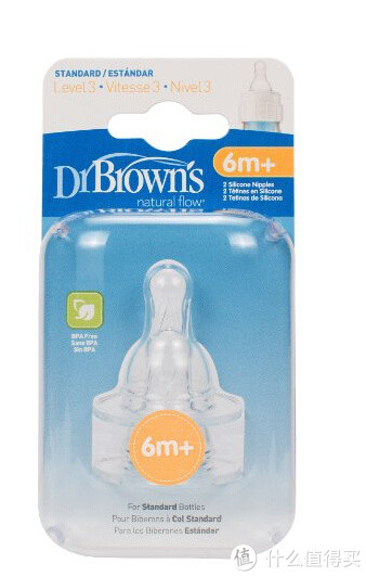 凑单品：Dr. Brown's Natural Flow Level 3 Standard 标准口径奶嘴（流量3，2支）