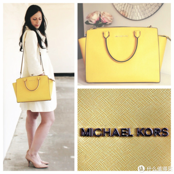 MICHAEL KORS 'Medium Selma' Saffiano 女士真皮手提包（小号）