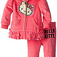 Hello Kitty 凯蒂猫 女婴红色天鹅绒套装
