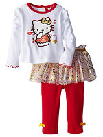 限12个月：Hello Kitty 凯蒂猫 Baby-Girls Infant 女宝宝两件套