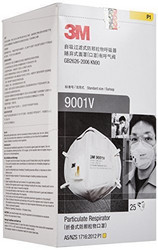3M 9001V 颗粒物防护口罩(耳带式)KN90 25个