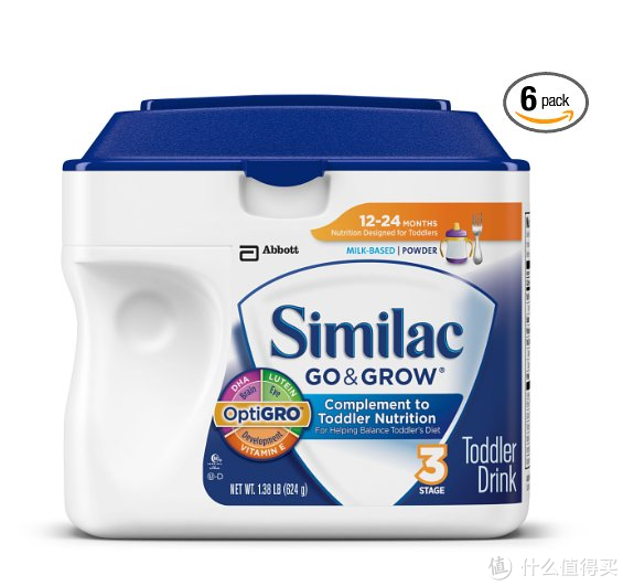 Similac 美国雅培 Go & Grow 金盾3段（12-24个月）配方奶粉 624g*6罐