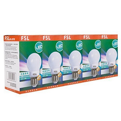 FSL 佛山照明 LED灯泡 3W E27 暖白光水晶球泡 5支装