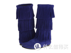 36-38码：MINNETONKA 迷你唐卡 3 Layer Fringe 三层流苏平底高筒靴
