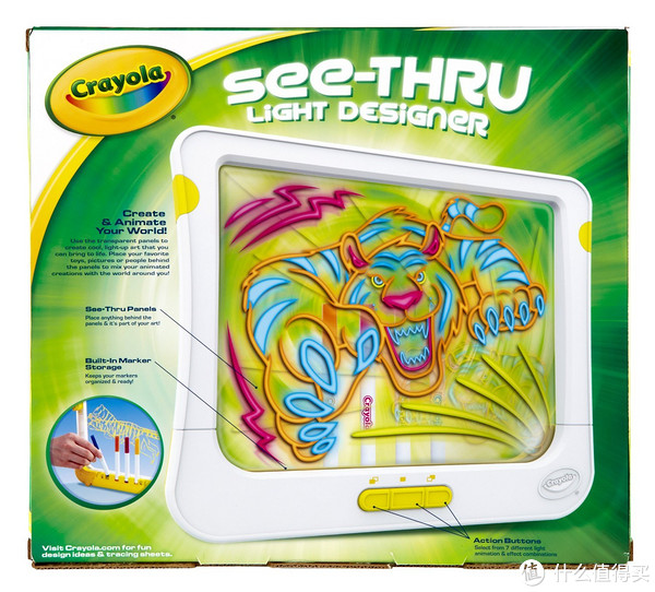 Crayola 绘儿乐 See Thru Light Designer 透明光设计儿童画板