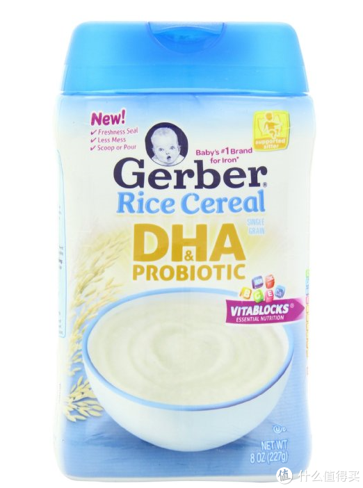 Gerber 嘉宝 Cereal DHA and Probiotic 有机糙米谷物米粉 227g*6罐