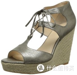 Calvin Klein Ganessa Shimmer Fabric 女款坡跟凉鞋
