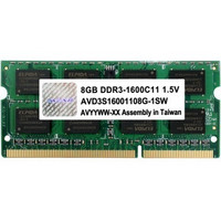 AVEXIR 宇帷 笔电系列 DDR3 1600 8GB 笔记本内存(AVD3S16001108G-1SW)