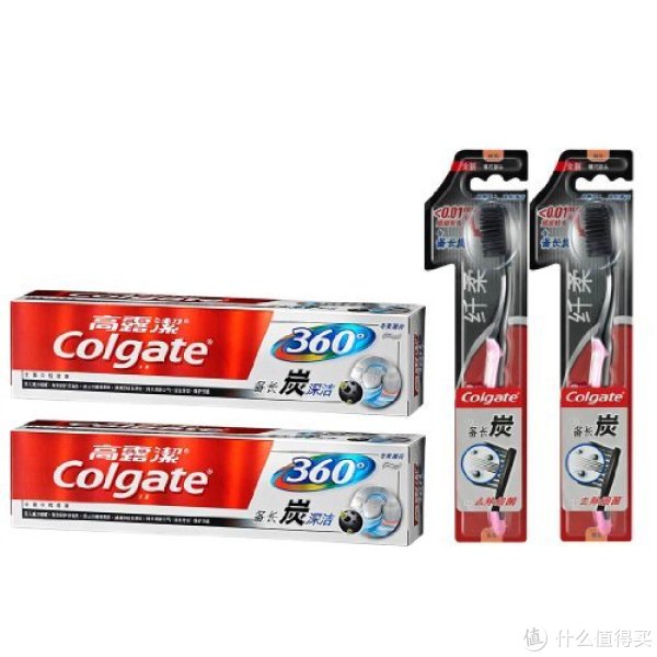 凑单品:Colgate 高露洁 360备长炭牙膏120g*2+纤柔备长炭牙刷*2