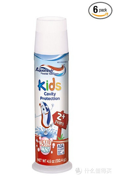 需Prime会员：Aquafresh Toothpaste 儿童牙膏（泡泡糖味）130g*6支