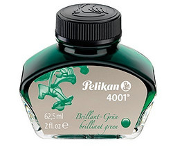 Pelikan 百利金 水性染料不堵笔墨水4001 绿色 62.5ml (新老包装更替中)