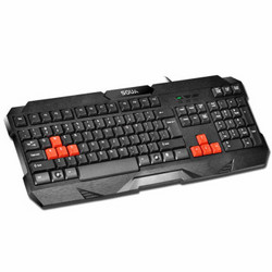 硕王 SK-7800有线家用办公 游戏键盘 笔记本外接 USB台式防水键盘 黑色