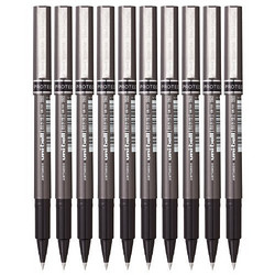 uni-ball 三菱 UB-155 耐水签字笔 0.5mm （墨水黑色） 10支装 首创防水耐晒颜料墨液(满99-10）