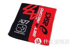 ASICS 亚瑟士 男式 洗面毛巾 XAK204-2390 红色 / 黑色 均码