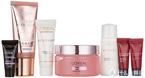 L'OREAL PARIS 巴黎欧莱雅粉嫩透亮修颜套装(修颜霜30ml+冻膜100ml+复颜5件套)