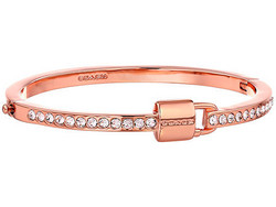 COACH 蔻驰 Padlock and Pave Hinge Bangle 女士手镯