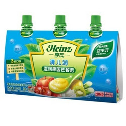 Heinz 亨氏 清儿润果泥套装 1段 (辅食添加初期-36个月适用)  78g*3袋