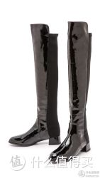 限36码：STUART WEITZMAN  Fifo 女款拼接过膝坡跟靴