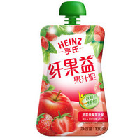 Heinz 亨氏 纤果益果汁泥 苹果草莓 130g*2袋