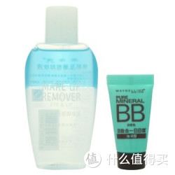 MAYBELLINE 美宝莲 眼部及唇部卸妆液套装（赠BB霜）70ml+5ml+赠品