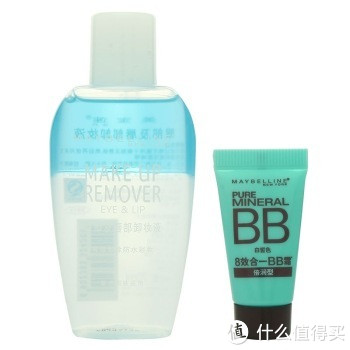 MAYBELLINE 美宝莲 眼部及唇部卸妆液套装（赠BB霜）70ml+5ml+赠品