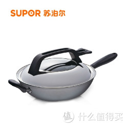 限华南：SUPOR 苏泊尔 FC32N1 32cm 可立盖精铸铁炒锅