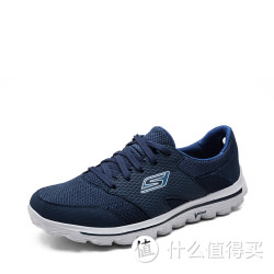SKECHERS 斯凯奇 春夏 男 GO WALK 2系列 休闲鞋 海军蓝色/浅灰色 53592