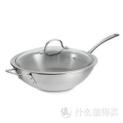 Calphalon 卡福莱 Triply系列12寸带盖不锈钢炒锅