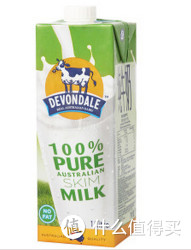 Devondale 德运 脱脂牛奶 纯牛奶 1L 