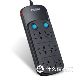 PHILIPS 飞利浦 六位组合孔3米双核防雷稳压插座板