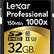 Lexar 雷卡沙 Professional 1000x 32GB SDHC UHS-II/U3 Card (150MB/s)
