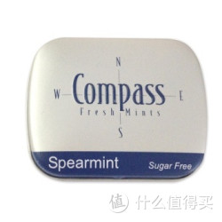 凑单品：COMPASS 卡帕斯 清爽薄荷糖 留兰香味 50片/盒14克