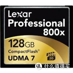 Lexar 雷克沙 Professional 800x CF存储卡 128GB（800x，读取120MB/s）