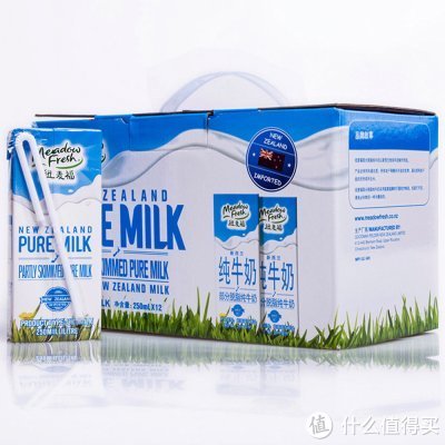 Meadow Fresh 纽麦福 部分脱脂牛奶 250ML*12盒