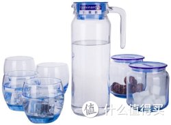 Luminarc 乐美雅  J0335 鹿特丹凝彩水具(冰蓝)7件套 