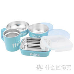 Thinkbaby 辛克宝贝 不锈钢餐具套装 4件套（浅蓝色）